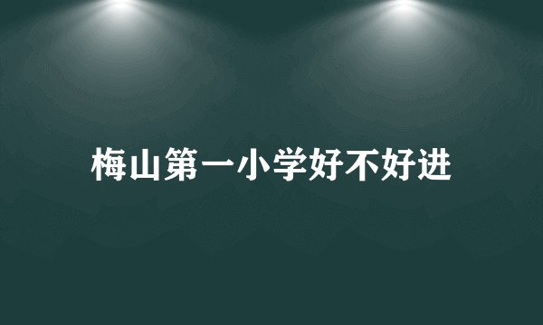 梅山第一小学好不好进