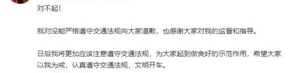 知名艺人何洛洛为违反交通法规道歉，过往还出现过哪些翻车行为？
