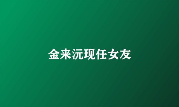 金来沅现任女友
