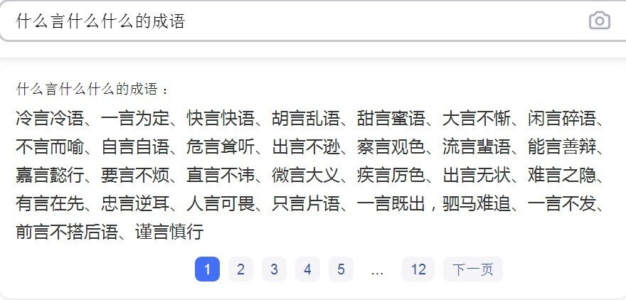 什么言什么什么的成语？