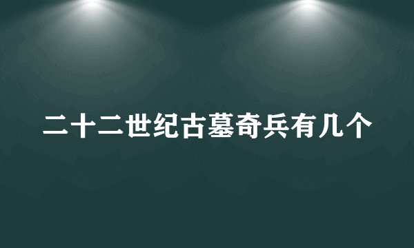 二十二世纪古墓奇兵有几个