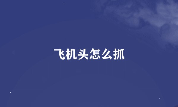 飞机头怎么抓