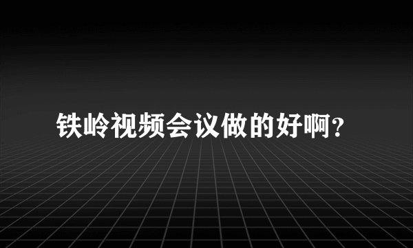 铁岭视频会议做的好啊？