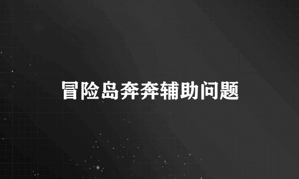 冒险岛奔奔辅助问题