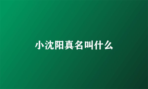 小沈阳真名叫什么