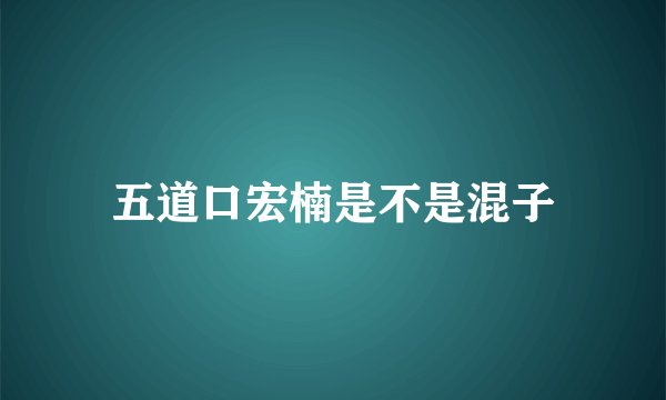 五道口宏楠是不是混子