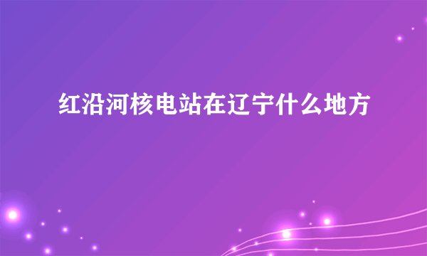 红沿河核电站在辽宁什么地方