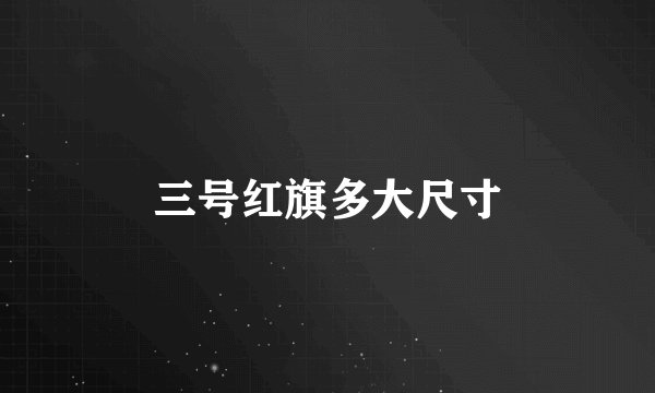 三号红旗多大尺寸