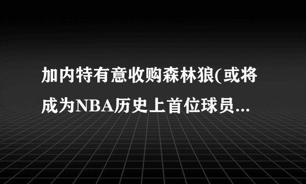 加内特有意收购森林狼(或将成为NBA历史上首位球员兼球队老板)