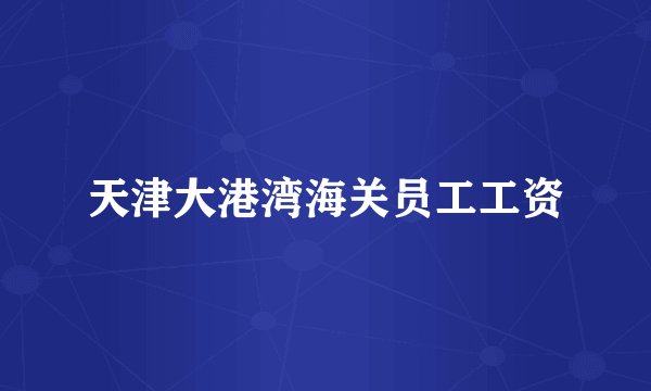 天津大港湾海关员工工资