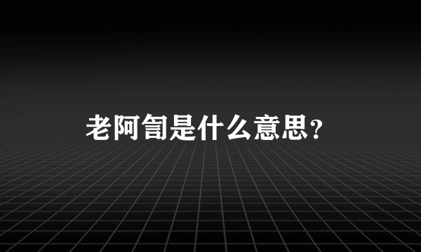 老阿訇是什么意思？