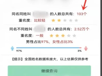 怎么查全国同名同姓的