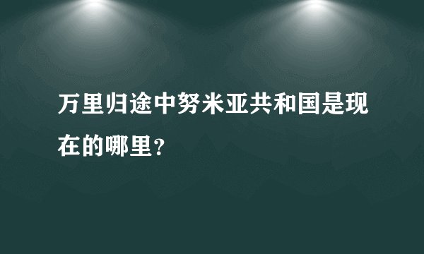 万里归途中努米亚共和国是现在的哪里？