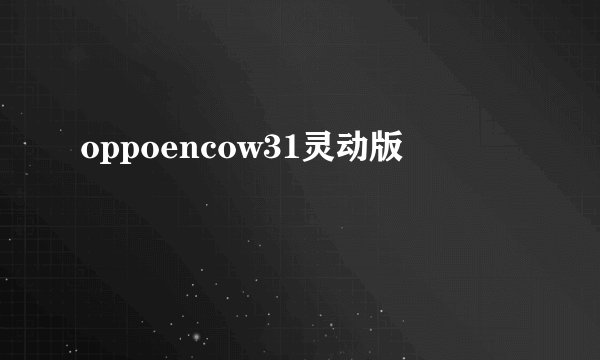 oppoencow31灵动版
