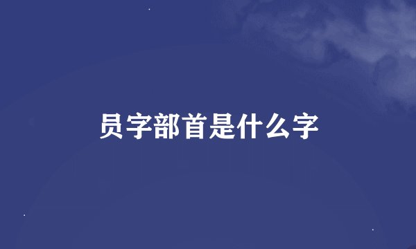 员字部首是什么字