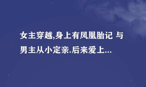 女主穿越,身上有凤凰胎记 与男主从小定亲.后来爱上了一名神医。其实神医是男主在江湖上的身份。