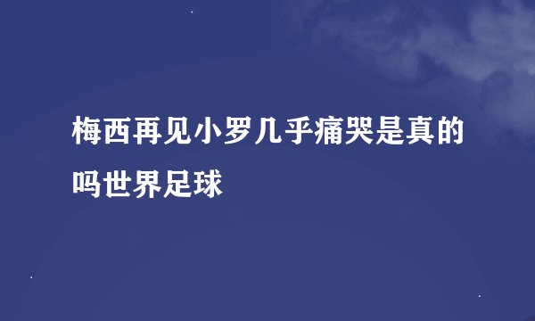 梅西再见小罗几乎痛哭是真的吗世界足球