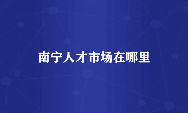 南宁人才市场在哪里