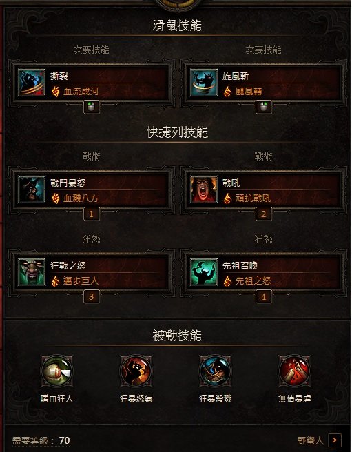 暗黑3野蛮人废土套装技能如何加点