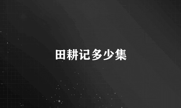 田耕记多少集