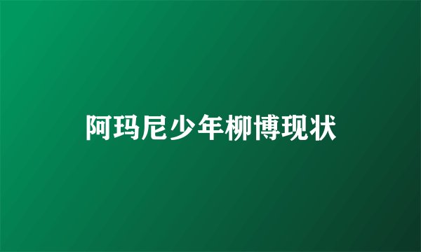 阿玛尼少年柳博现状