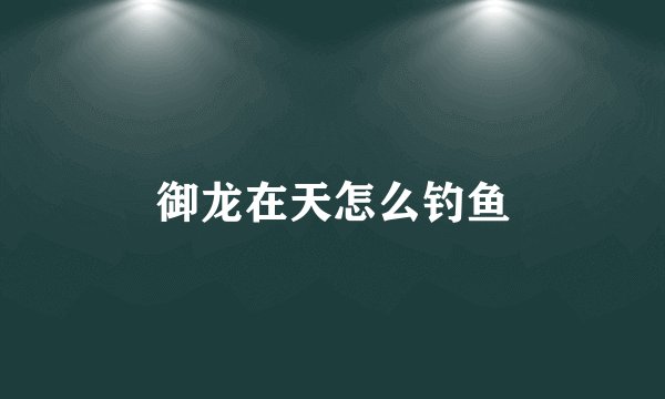 御龙在天怎么钓鱼