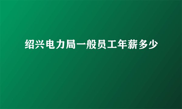 绍兴电力局一般员工年薪多少