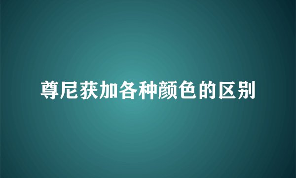 尊尼获加各种颜色的区别