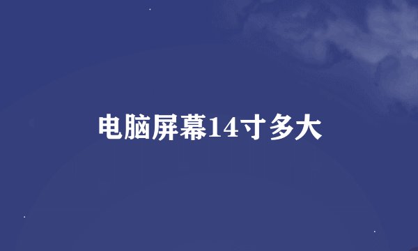 电脑屏幕14寸多大