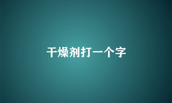 干燥剂打一个字