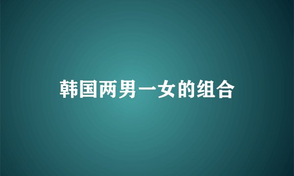 韩国两男一女的组合
