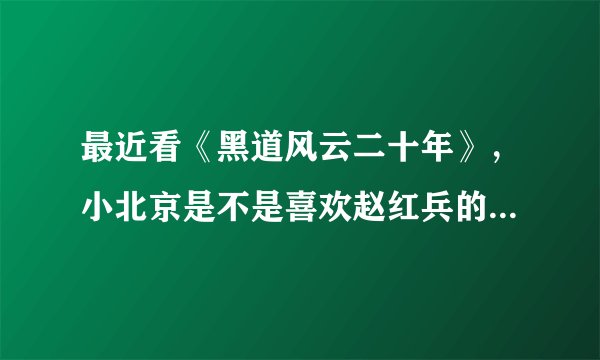最近看《黑道风云二十年》，小北京是不是喜欢赵红兵的三姐？后来他俩走到一起了吗？