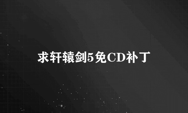 求轩辕剑5免CD补丁
