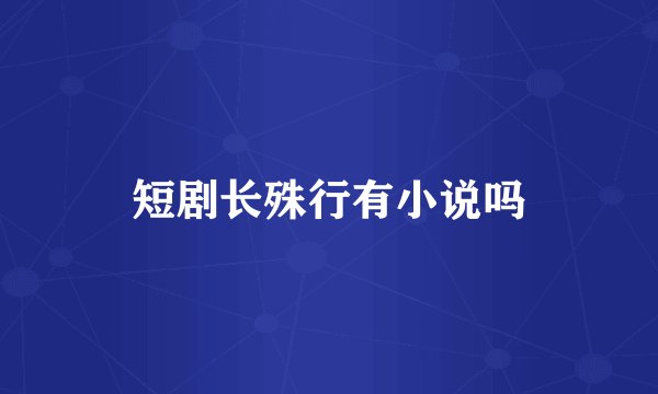短剧长殊行有小说吗