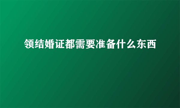 领结婚证都需要准备什么东西