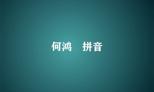 何鸿燊拼音