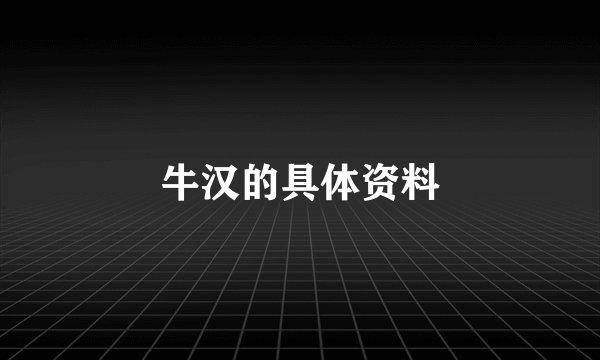 牛汉的具体资料