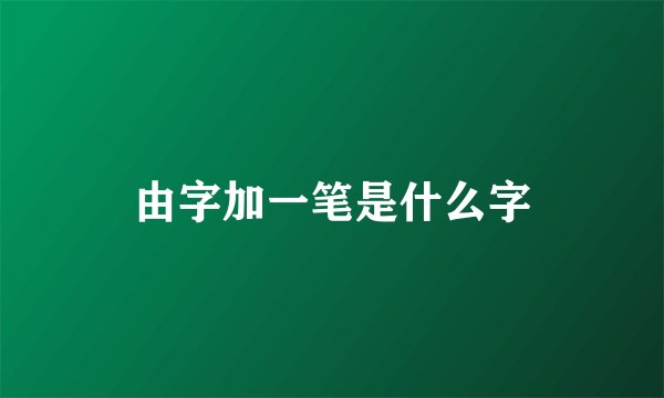 由字加一笔是什么字