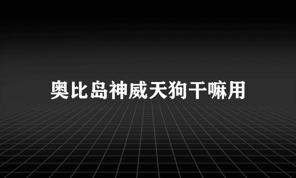 奥比岛神威天狗干嘛用