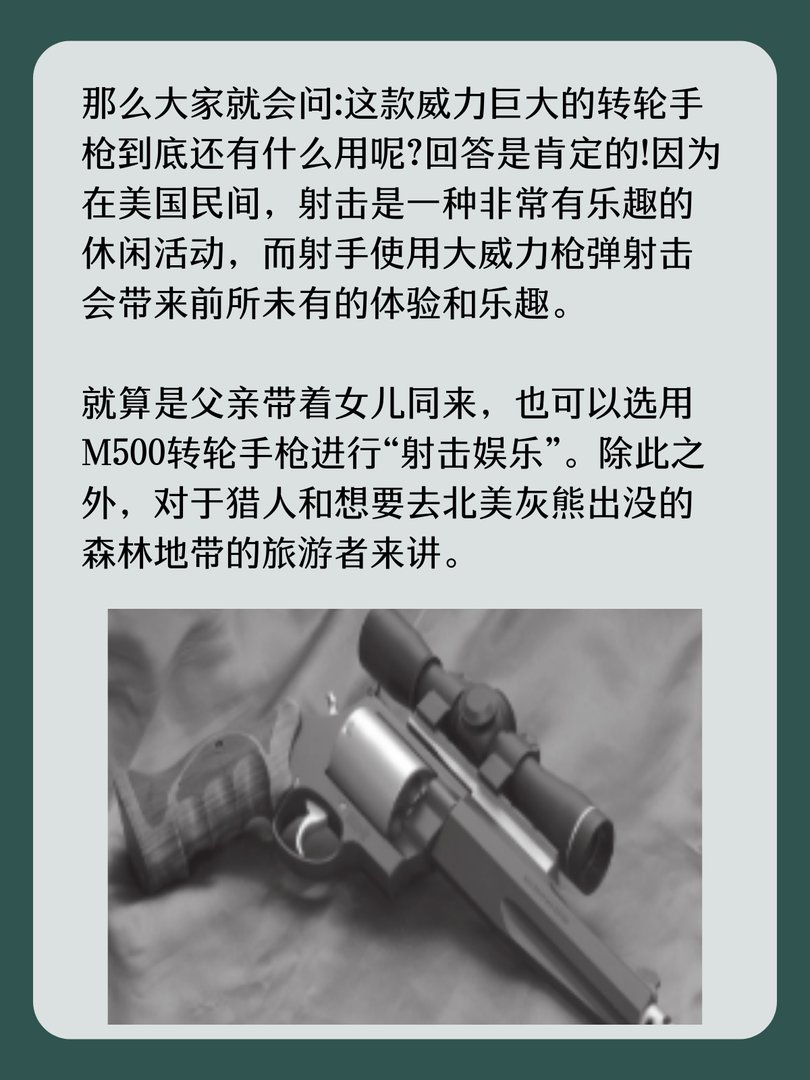 美国史密斯-韦森M500转轮手枪