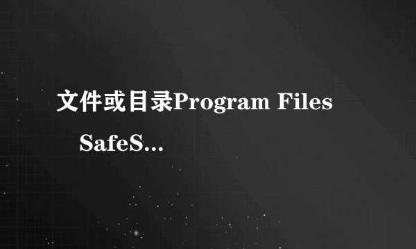 文件或目录Program FilesððSafeSoftMgrsomkernl.dll已损坏且无法读取，