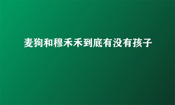 麦狗和穆禾禾到底有没有孩子