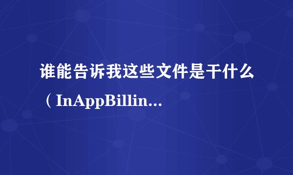 谁能告诉我这些文件是干什么（InAppBillingLibrary） （dataviz）（.dir_com.qihoo.appstore）（GHUpda