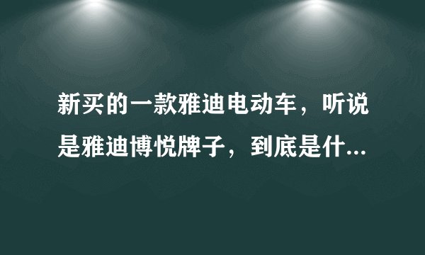 新买的一款雅迪电动车，听说是雅迪博悦牌子，到底是什么配置，价位多少？
