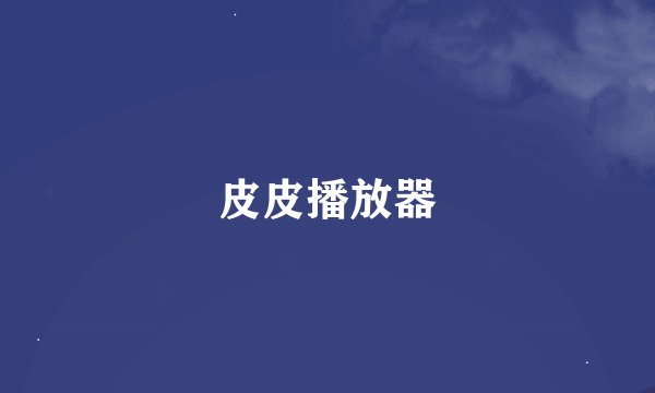 皮皮播放器