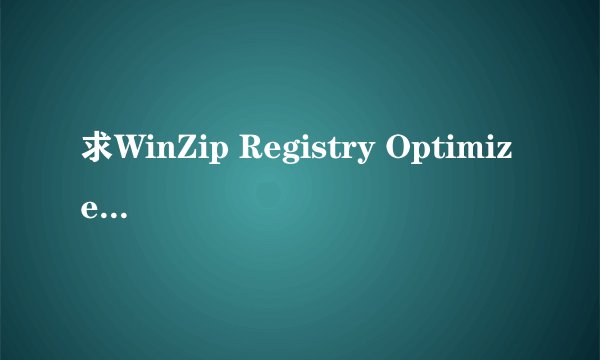 求WinZip Registry Optimizer V4.22.1.6 中文破解版网盘资源