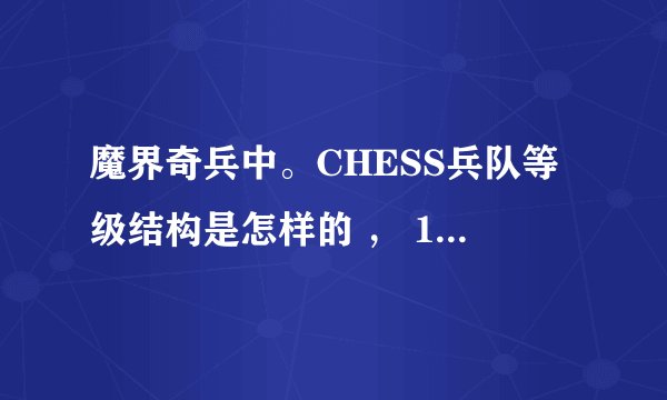 魔界奇兵中。CHESS兵队等级结构是怎样的 , 13骑士各是那几位 。