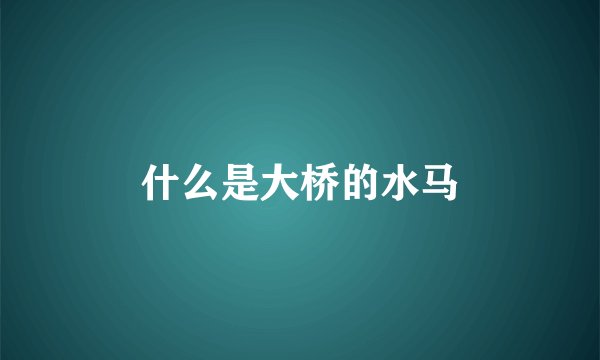 什么是大桥的水马