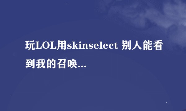 玩LOL用skinselect 别人能看到我的召唤师皮肤吗？