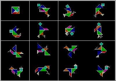 如何用一副七巧板拼一只大公鸡